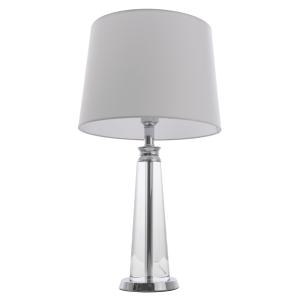 Lampa Stołowa Napoli Chrom, Biały 36x36x62cm