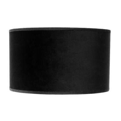 Abażur Velvet Cylinder Czarno-Srebrny 40x22cm