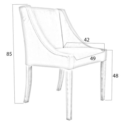Eleganckie Krzesło Coco - Różne Kolory 61x58x85cm 14