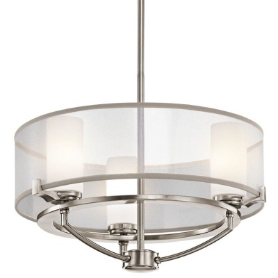 Lampa Sufitowa, Wisząca Amadeus M Cyna, Szkło 46x46x36cm