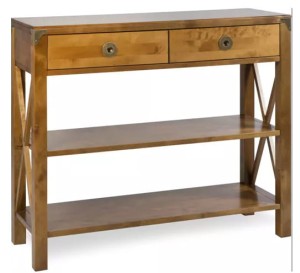 Konsola Drewniana z Szufladami Balmoral Laura Ashley Miodowa 100x35x85cm