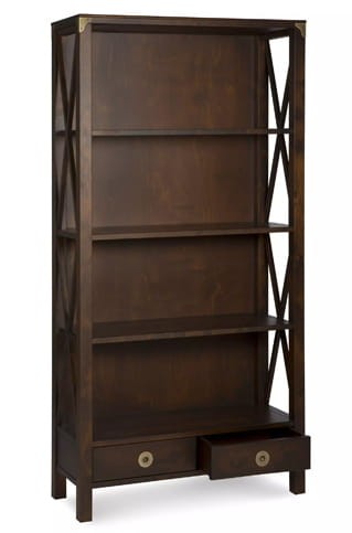 Regał Drewniany na Książki Balmoral Laura Ashley Kasztan 90x35x176cm