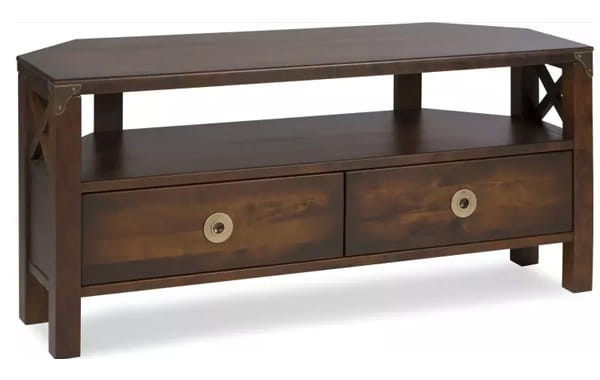 Stolik Narożny Drewniany RTV Balmoral Laura Ashley Kasztan 110x40x50cm