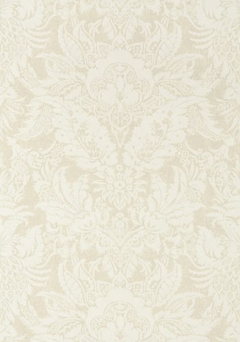Kremowa tapeta Thibaut CHARDONNET DAMASK z delikatnym, tonalnym wzorem w stylu damaskowym. Wzór zawiera florystyczne motywy, tworząc elegancki efekt. Tapeta ma matową fakturę, idealna do stylowych wnętrz.