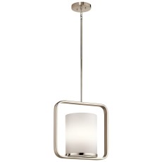 Lampa Sufitowa, Wisząca Mantova M Nikiel 23,5x43,3cm