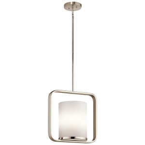 Lampa Sufitowa, Wisząca Mantova M Nikiel 23,5x43,3cm