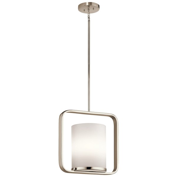 Lampa Sufitowa, Wisząca Mantova M Nikiel 23,5x43,3cm