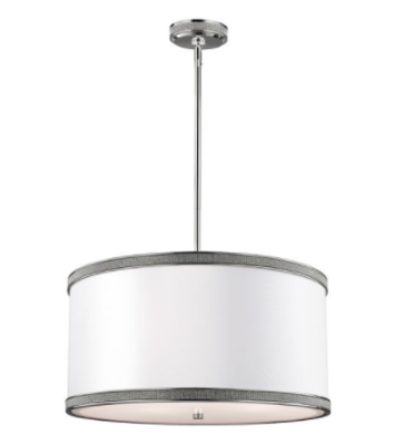 Lampa Sufitowa, Wisząca Lecce M, Nikiel, 50,8x26,3cm 4