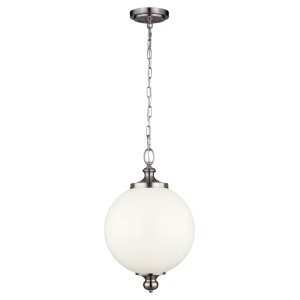 Lampa Sufitowa, Wisząca Globe L Stal, Biały 30x30x49cm