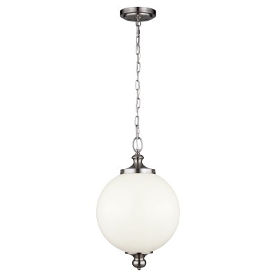 Lampa Sufitowa, Wisząca Globe L Stal, Biały 30x30x49cm