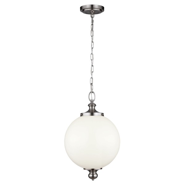 Lampa Sufitowa, Wisząca Globe L Stal, Biały 30x30x49cm