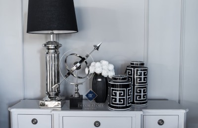 Konsola Drewniana z Szufladami Henshaw Laura Ashley Jasnoszara 160x38x85cm 14