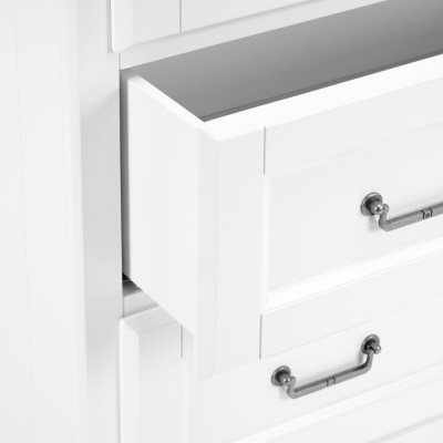 Komoda z Szufladami Drewniana Devon Laura Ashley Biała 104x45x105cm 3