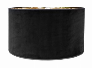 Abażur Velvet Cylinder Czarno-Złoty 40x22cm
