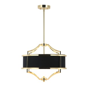 Lampa Sufitowa, Wisząca Stesso, Złoty Połysk, Czarny, 42x35,1cm