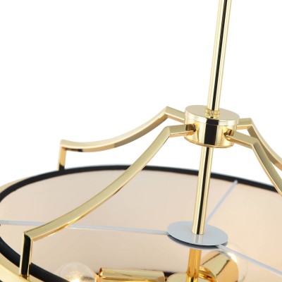 Lampa Sufitowa, Wisząca Stanza, Złoty Połysk, Czarny 42x23cm 9