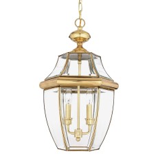 Lampa Zewnętrzna, Wisząca ArtDeco Mosiądz 26,5x49cm