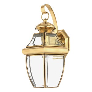 Kinkiet Zewnętrzny ArtDeco M Mosiądz 20,3x35,6cm