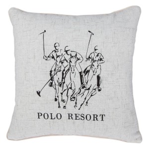Poduszka Haftowana Dekoracyjna Polo Club - Różne Kolory Tkanin