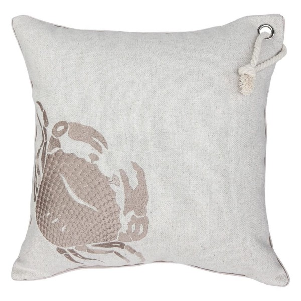 Poduszka Haftowana Dekoracyjna Krab - Różne Kolory Tkanin