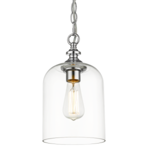 Lampa Sufitowa, Wisząca Serale Chrom, Szkło 17x17x31cm