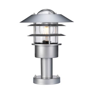 Lampa Stojąca Zewnętrzna Herald Srebrna 22x30,5cm
