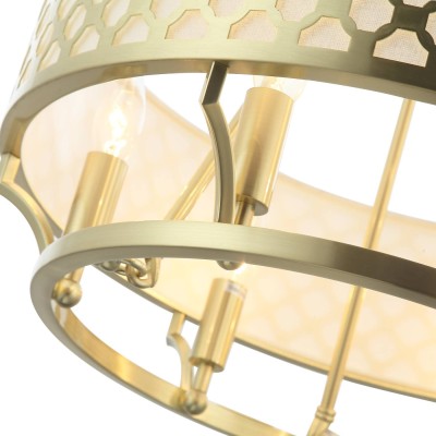 Lampa Sufitowa, Wisząca Verno, Stare Złoto, Satyna, 55x55x157,5cm 5