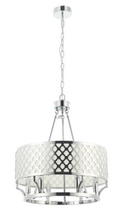 Lampa Sufitowa, Wisząca Verno, Chrom, 55x55x157,5cm