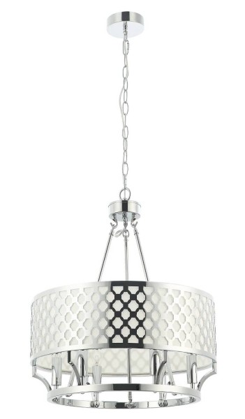 Lampa Sufitowa, Wisząca Verno, Chrom, 55x55x157,5cm