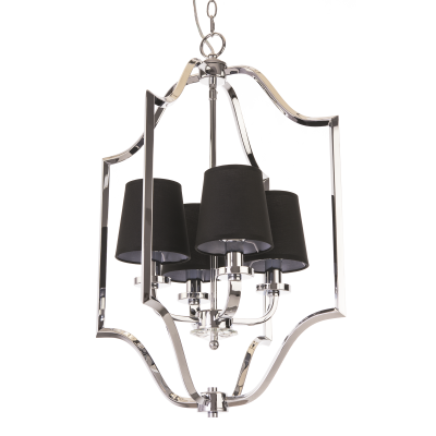 Lampa Sufitowa, Wisząca Ventalio Chrom, Czarny 46x46x67cm 2