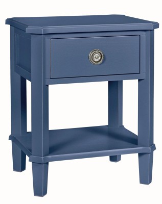 Stolik Nocny Drewniany Henshaw Laura Ashley Niebiesko-Szary 50x40x60cm 4