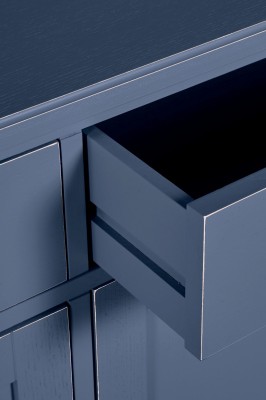 Komoda Drewniana z Szufladami Henshaw Laura Ashley Niebiesko-Szara 110x47x80cm 4