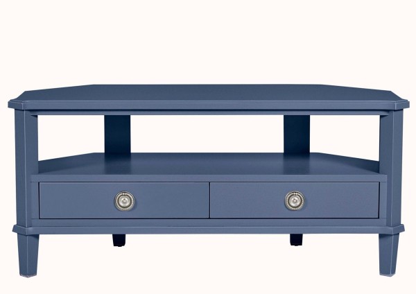 Stolik Drewniany RTV Henshaw Laura Ashley RTV Niebiesko-Szary 110x45x50cm