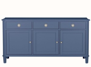 Komoda Drewniana z Szufladami Henshaw Laura Ashley Niebiesko-Szara II 158x47x80cm