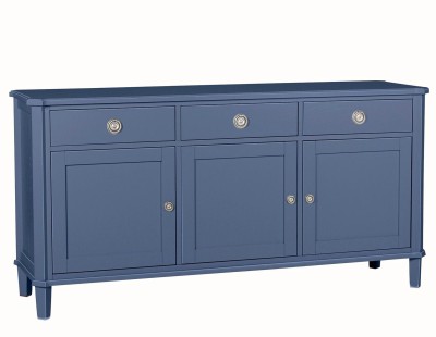 Komoda Drewniana z Szufladami Henshaw Laura Ashley Niebiesko-Szara II 158x47x80cm 3