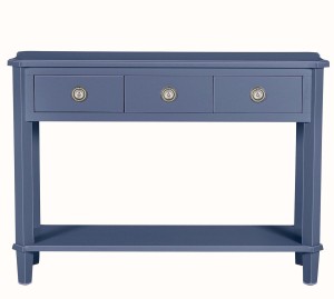 Konsola Drewniana z Szufladami Henshaw Laura Ashley Niebiesko-Szara 110x35x79,5cm