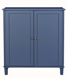 Barek Drewniany Henshaw Laura Ashley Niebiesko-Szary 99x54x108cm