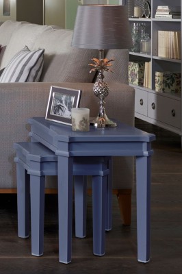 Zestaw Stolików Henshaw Laura Ashley Niebiesko-Szare 52x42x52cm 6