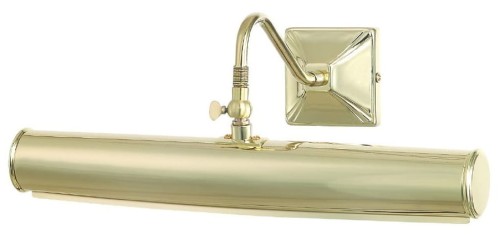 Kinkiet Aurea w kolorze mosiądzu o wymiarach 36x13,5 cm. Posiada cylindryczny klosz, prostokątną, błyszczącą podstawę oraz regulowane ramię. Idealny do oświetlenia obrazów lub dekoracji ściennych.