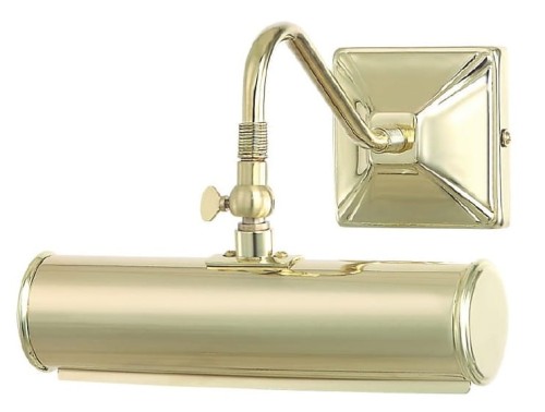 Kinkiet Aurea w kolorze mosiądzu o wymiarach 13,5x19 cm, z cylindrycznym kloszem i prostokątną podstawą. Posiada regulowany ramionko i eleganckie wykończenie, idealny do montażu na ścianie w różnych aranżacjach wnętrz.