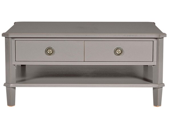 Luksusowy Stolik Kawowy Drewniany Henshaw Laura Ashley Szary 100x70x46cm