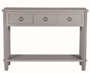 Konsola Drewniana z Szufladami Henshaw Laura Ashley Szara 110x35x79,5cm