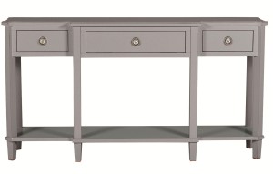 Konsola Drewniana z Szufladami Henshaw Laura Ashley Szara 160x38x85cm