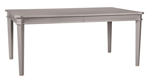 Szary, rozkładany stół drewniany Henshaw Laura Ashley o wymiarach 174/224x114x75 cm, z prostą konstrukcją, matowym, jednolitym blatem i lekko zbieżnymi nogami.