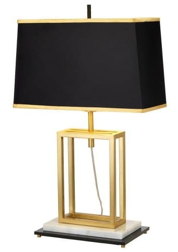 Lampa Stołowa Atlanta Mosiądz, Marmur, Czerń Wys. 45x20x74cm