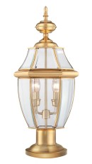 Lampa Zewnętrzna, Stojąca ArtDeco Mosiądz 26,5x57cm