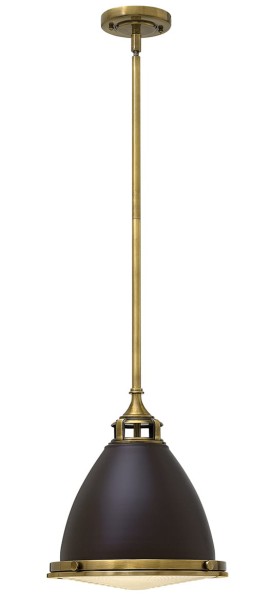 Lampa Sufitowa, Wisząca Manhattan M Brąz, Złoto 32x32x35cm