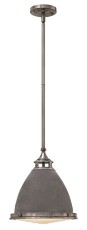Lampa Sufitowa, Wisząca Manhattan M Cynk, Srebro 32x32x35cm