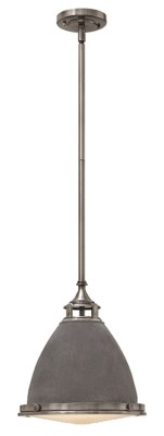 Lampa Sufitowa, Wisząca Manhattan M Cynk, Srebro 32x32x35cm 2
