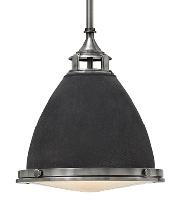Lampa Sufitowa, Wisząca Manhattan M Cynk, Srebro 32x32x35cm 3